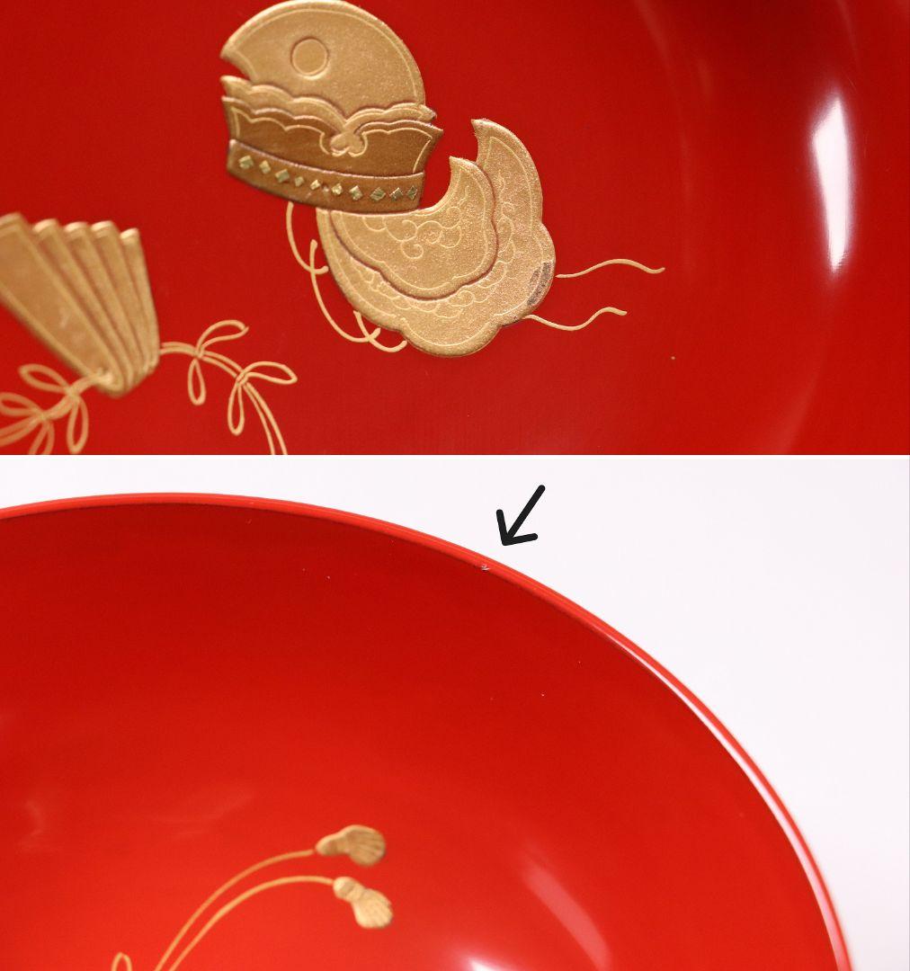 専用 MA417 CL19 輪島塗 楽器金蒔絵 朱塗椀 二客 切金 和楽器