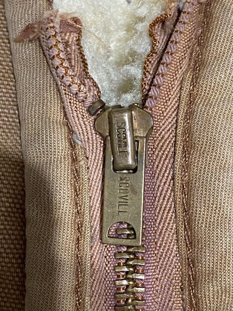 カーハート　70s ダック　ベスト SCOVILLジップ　ユニオンチケット付