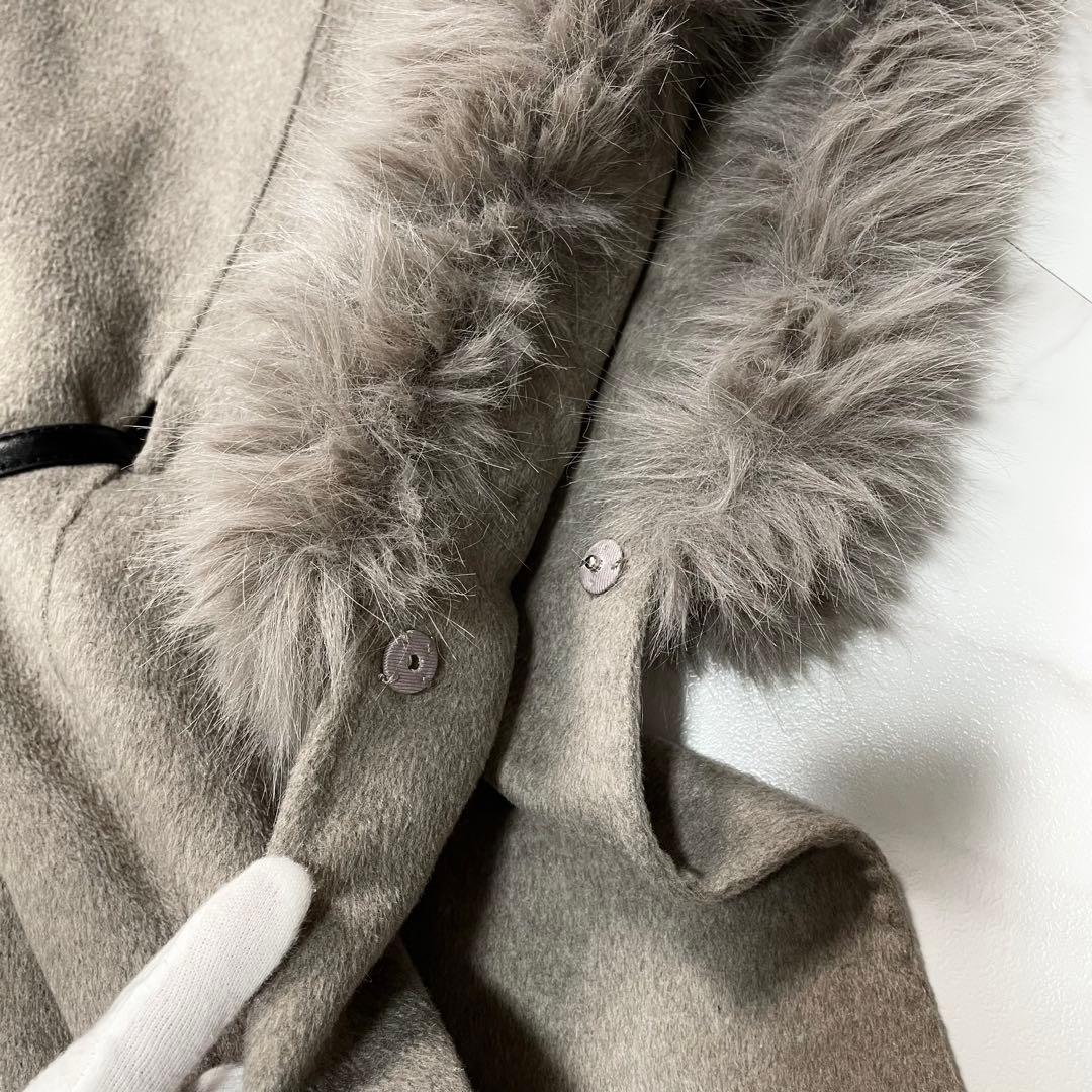 24AW✨SNIDEL スナイデル ファー付きミドルケープコート 3way