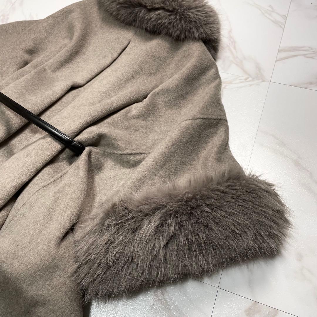 24AW✨SNIDEL スナイデル ファー付きミドルケープコート 3way