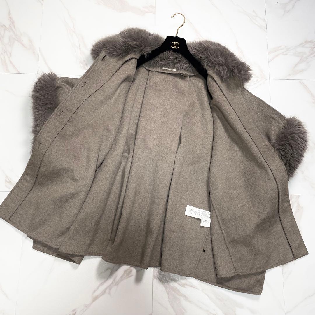 24AW✨SNIDEL スナイデル ファー付きミドルケープコート 3way