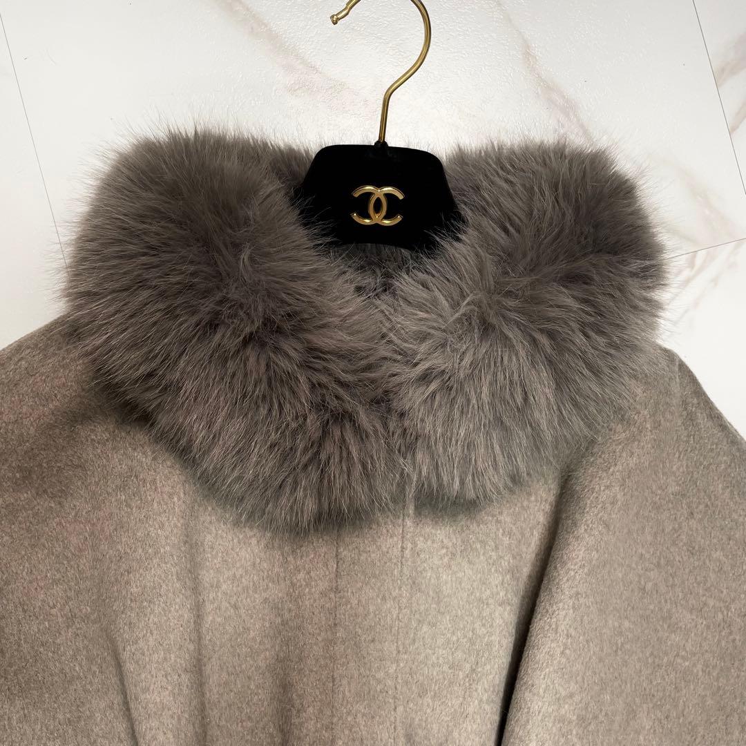 24AW✨SNIDEL スナイデル ファー付きミドルケープコート 3way