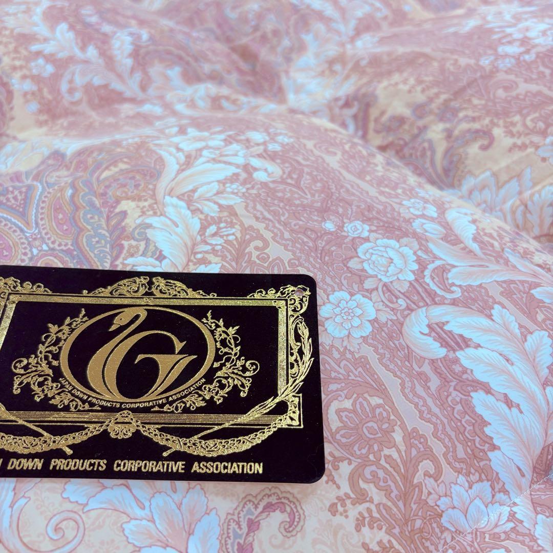 羽毛布団 ダブル ポーランド ホワイトマザーグース CH92103 ピンク