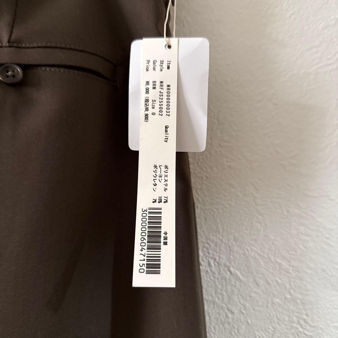 thinkto フロントポケットフリルスカート ブラウン 0サイズ