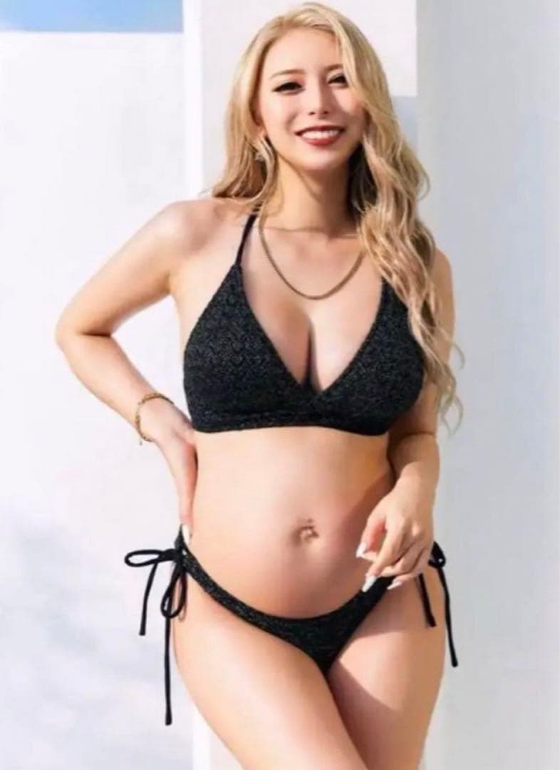 限定1点‼️新品‼️爆盛れ‼️ALENCYアレンシーラメニットビキニ（BLACK）