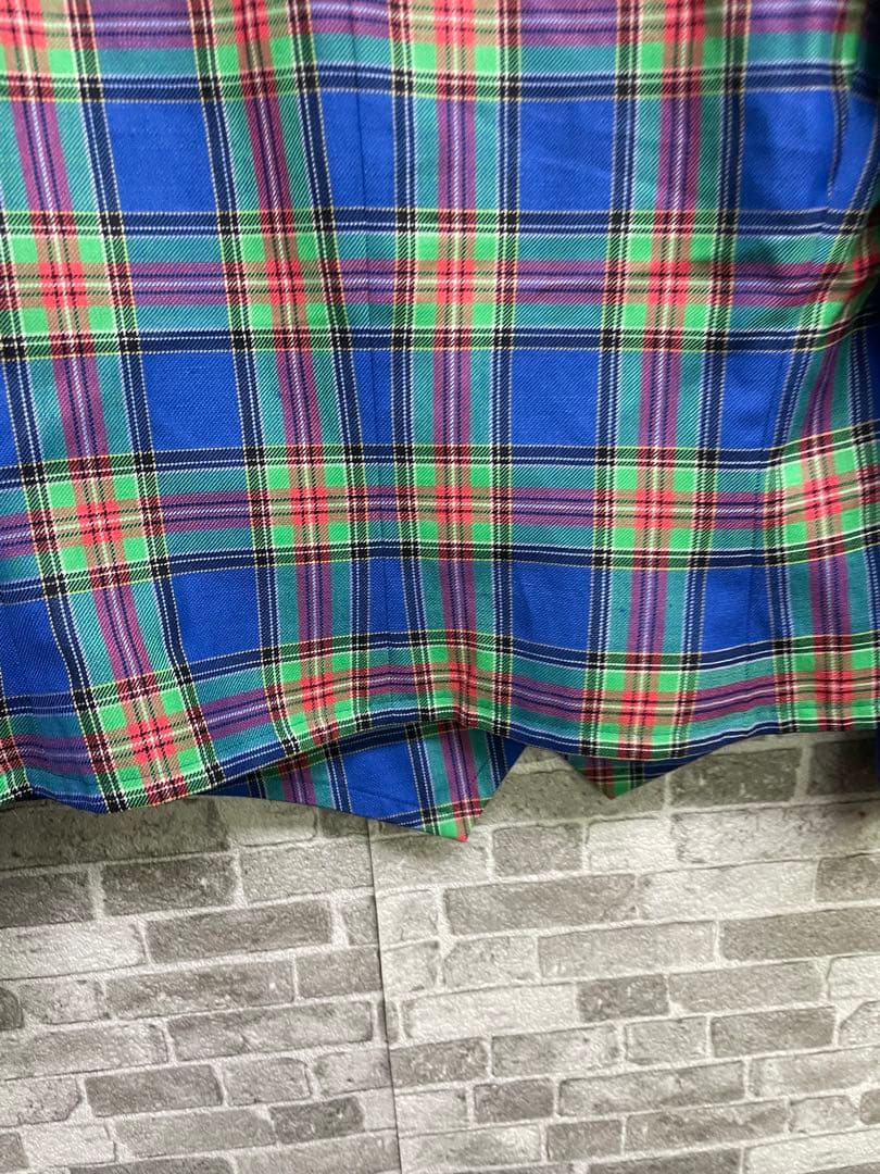 極美品　Yves Saint Laurent チェック柄テーラードジャケット