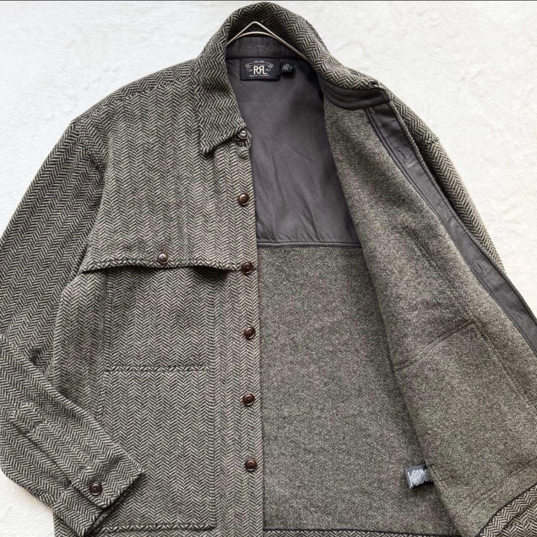 希少◎ダブルアールエル RRL カシミヤ ツイード ヘリンボーン カバーオール