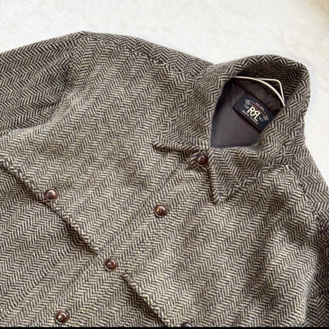 希少◎ダブルアールエル RRL カシミヤ ツイード ヘリンボーン カバーオール
