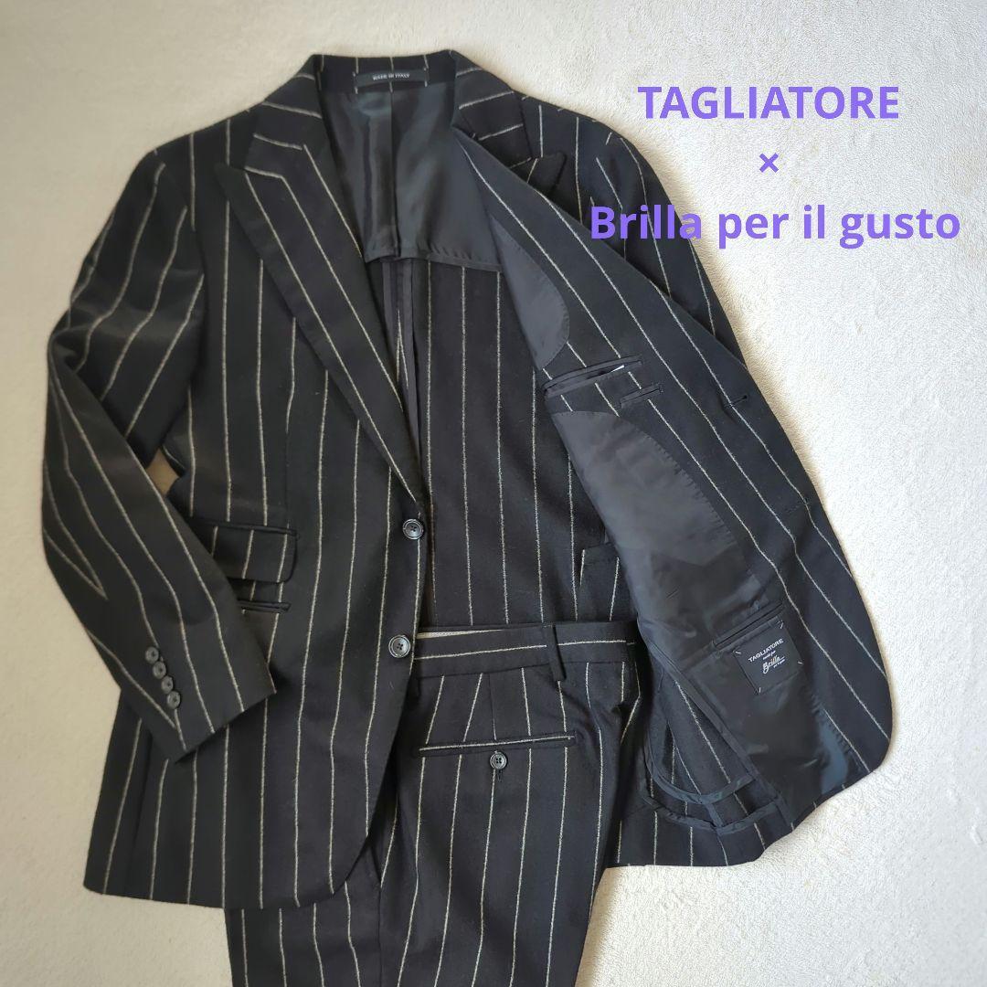 【コラボ】タリアトーレ シングルスーツ セットアップ ストライプ 46 M 美品