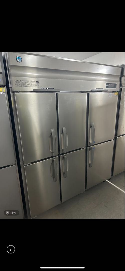 ステンレス製 6ドア冷蔵庫 シルバー