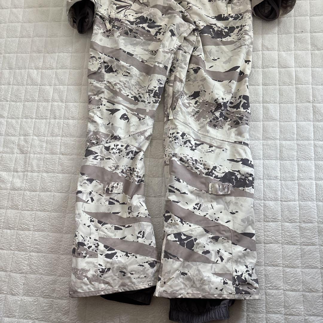 burton ジャンプスーツメンズS スキースノボ迷彩柄グレー