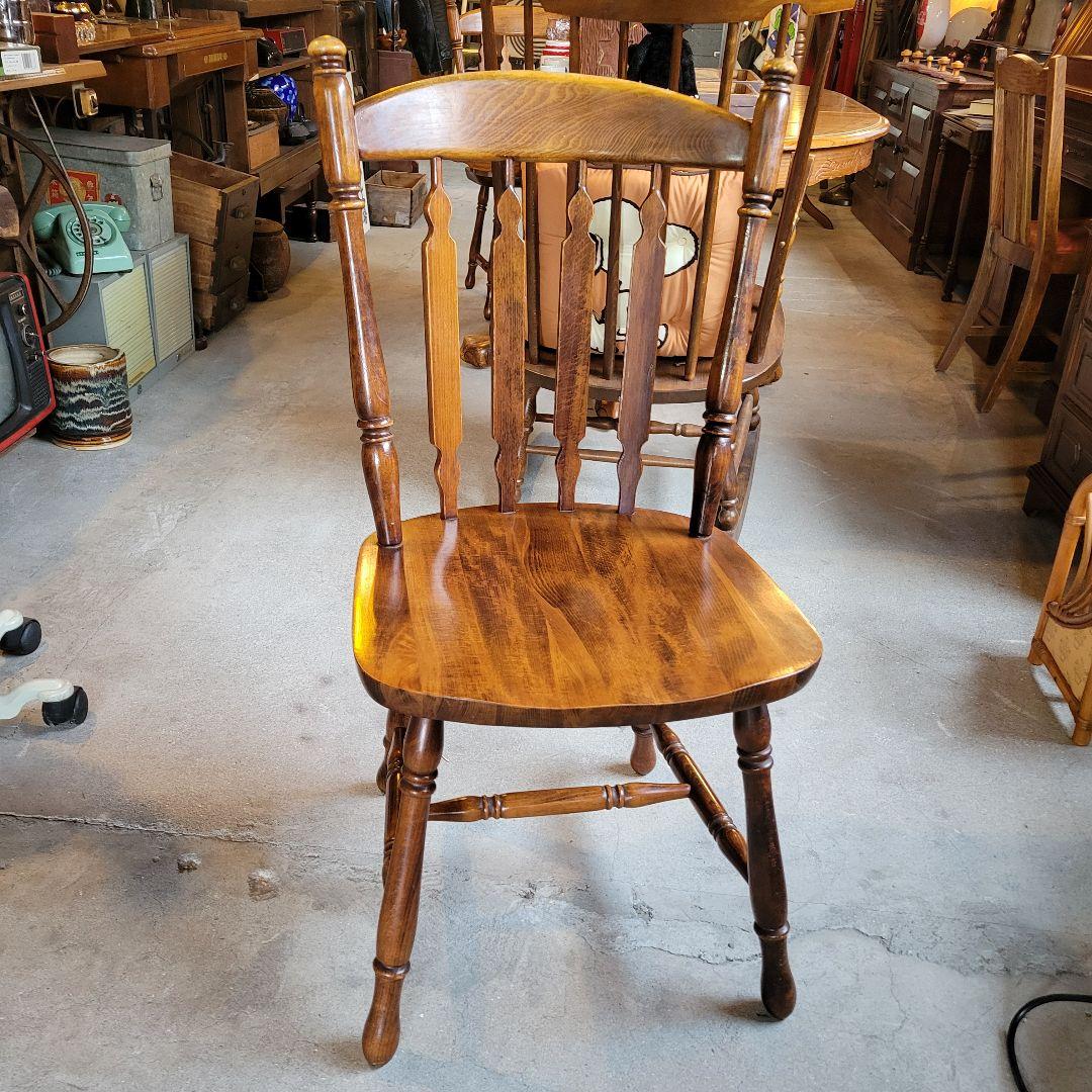 ウィンザーチェアA　木製　ダイニングチェア　レトロ　　ビンテージ　コイズミ