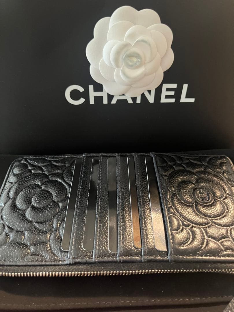 【最終値下げ】シャネル　カメリア　長財布