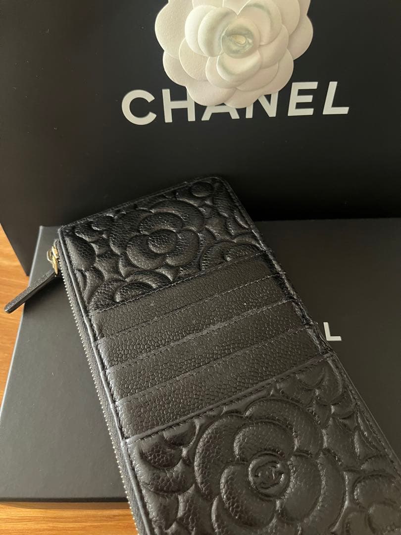 【最終値下げ】シャネル　カメリア　長財布