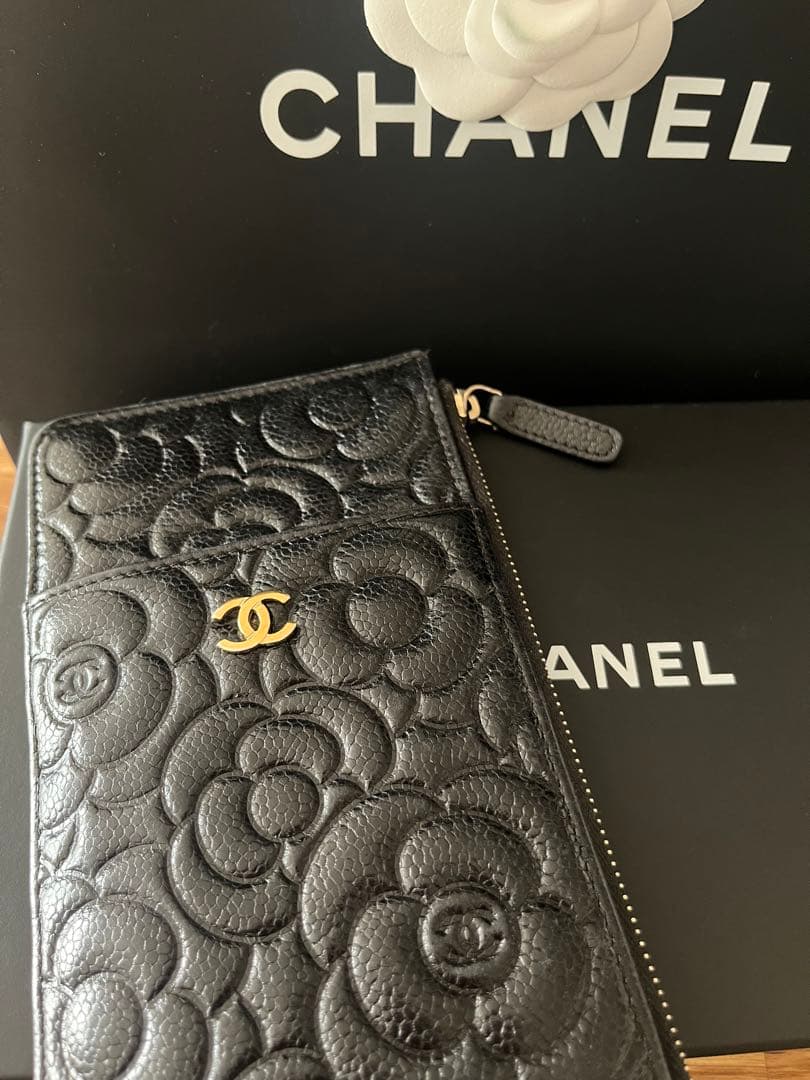 【最終値下げ】シャネル　カメリア　長財布