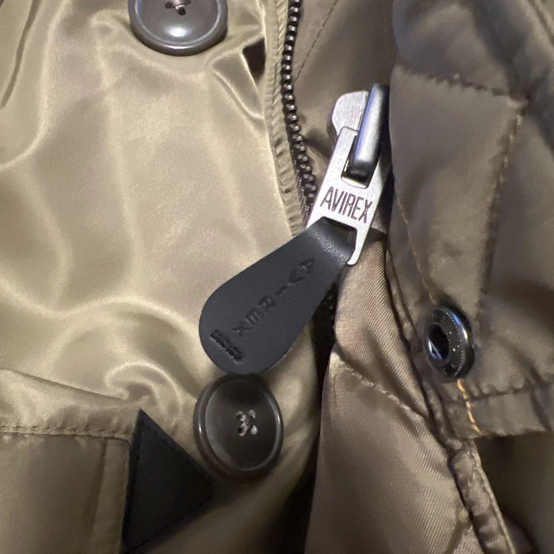 AVIREXダウン風パッチ付きミリタリージャケット/ポケット多め