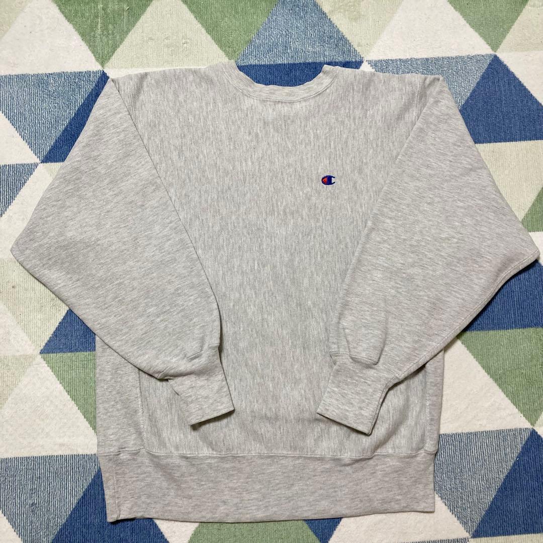 90s Championグレー リバースウィーブ 刺繍タグ USA製XLサイズ