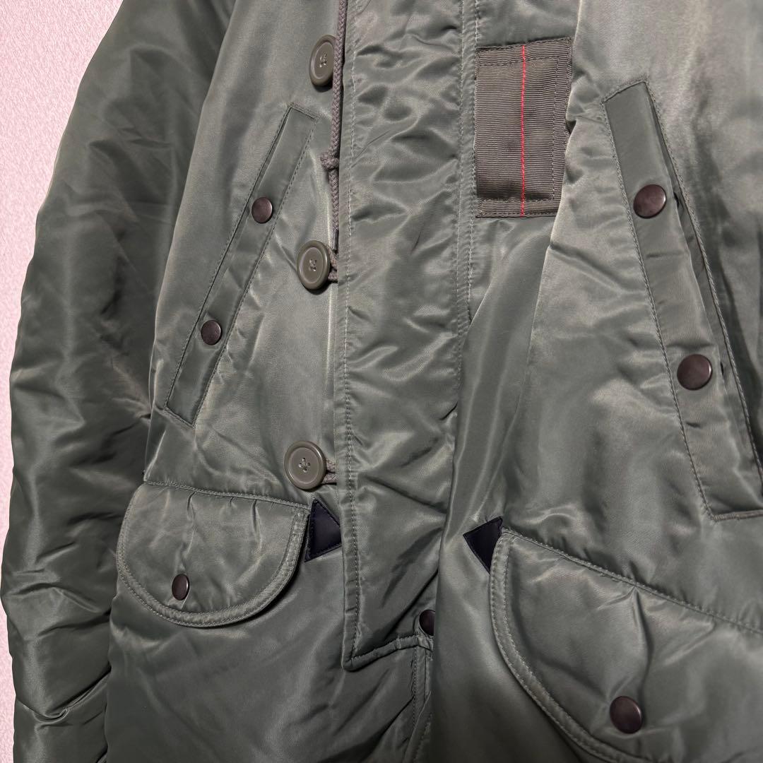 オリーブグリーン ミリタリージャケット ファー付き