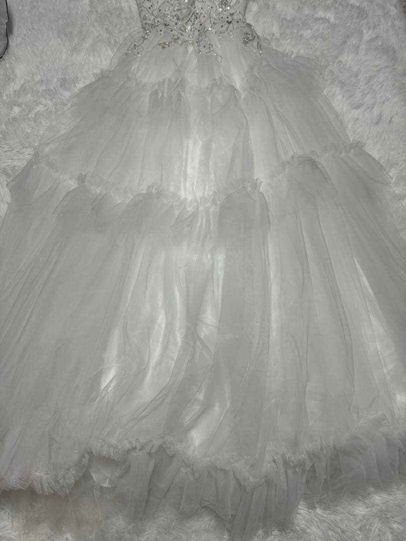 【JEAN MACLEAN】バースデードレス ロング 白 オフショル S