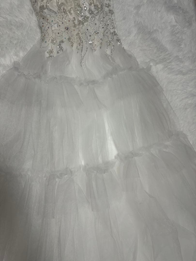 【JEAN MACLEAN】バースデードレス ロング 白 オフショル S