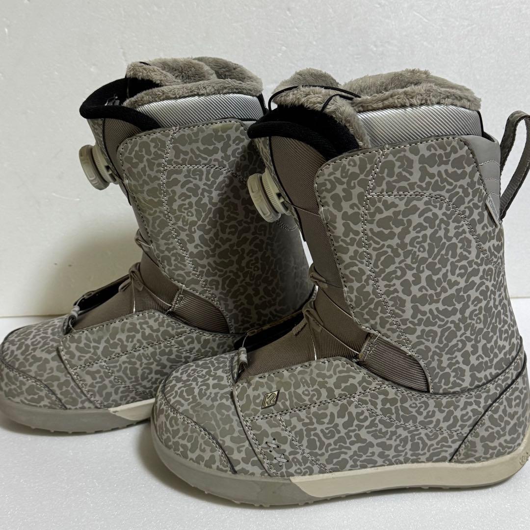 24.5cm K2 Havenスノーボードブーツ グレー迷彩初心者女性レディース