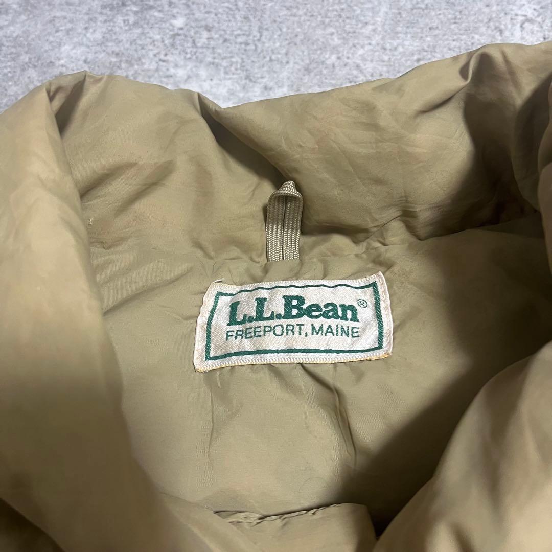 80s 90s L.L.Bean ダウンベスト　ベージュ