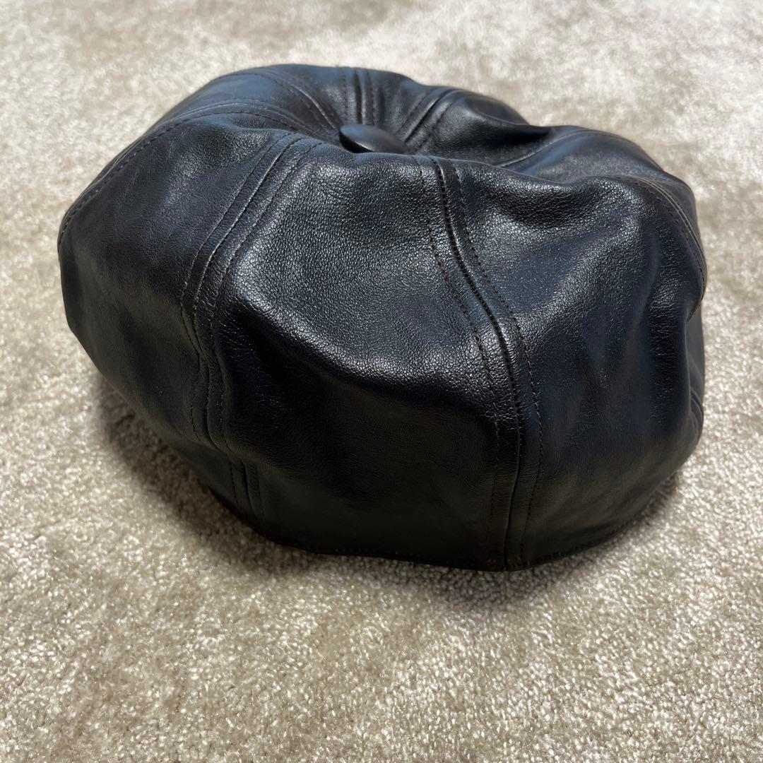 Dapper’s ダッパーズ　ブラックレザーキャスケット