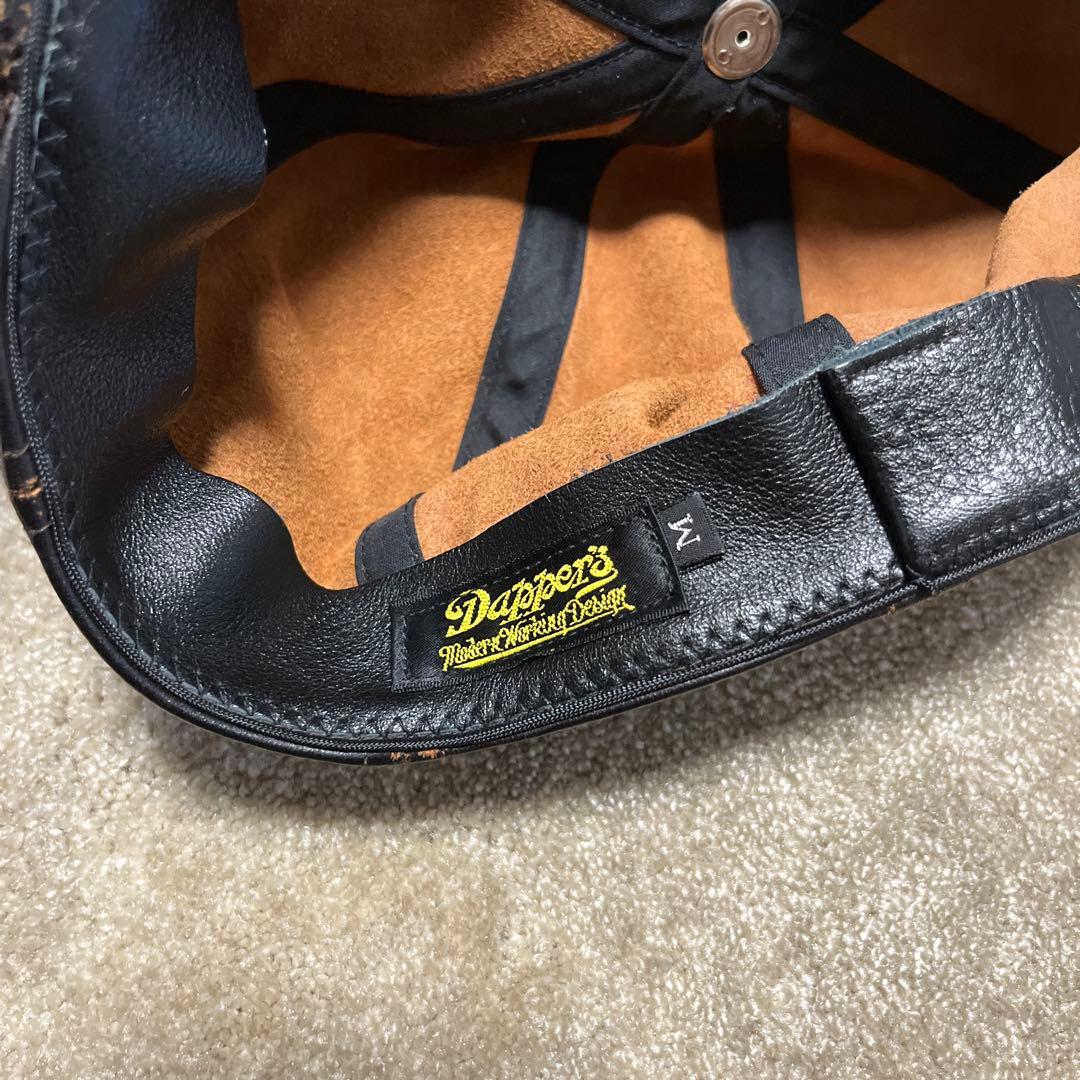 Dapper’s ダッパーズ　ブラックレザーキャスケット