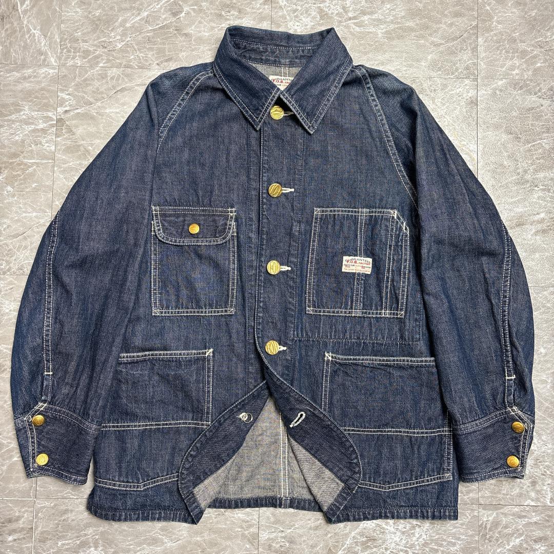 美品 FOBFACTORY N&W 復刻 カバーオール S 濃紺 チェンジボタン