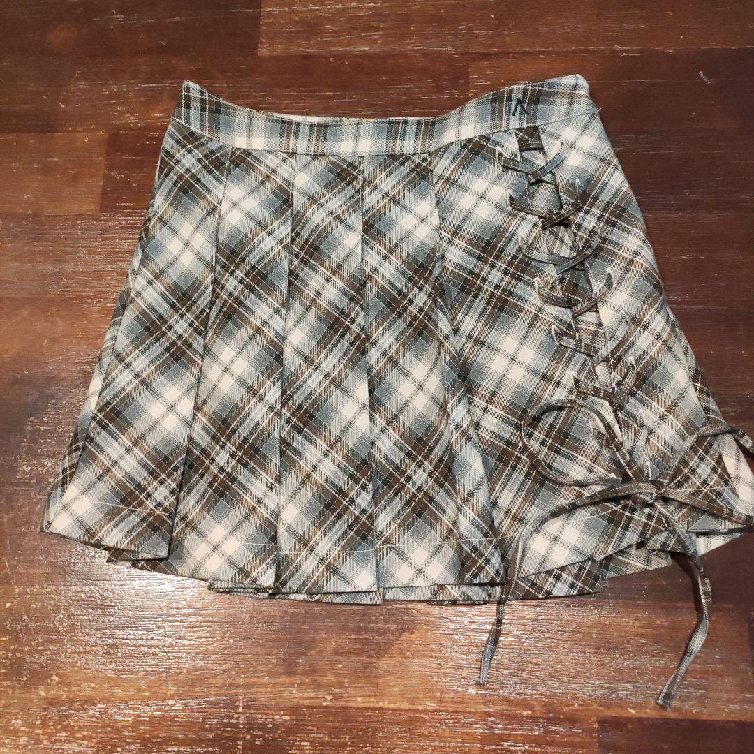 ANDMARY チェック柄 プリーツスカート M