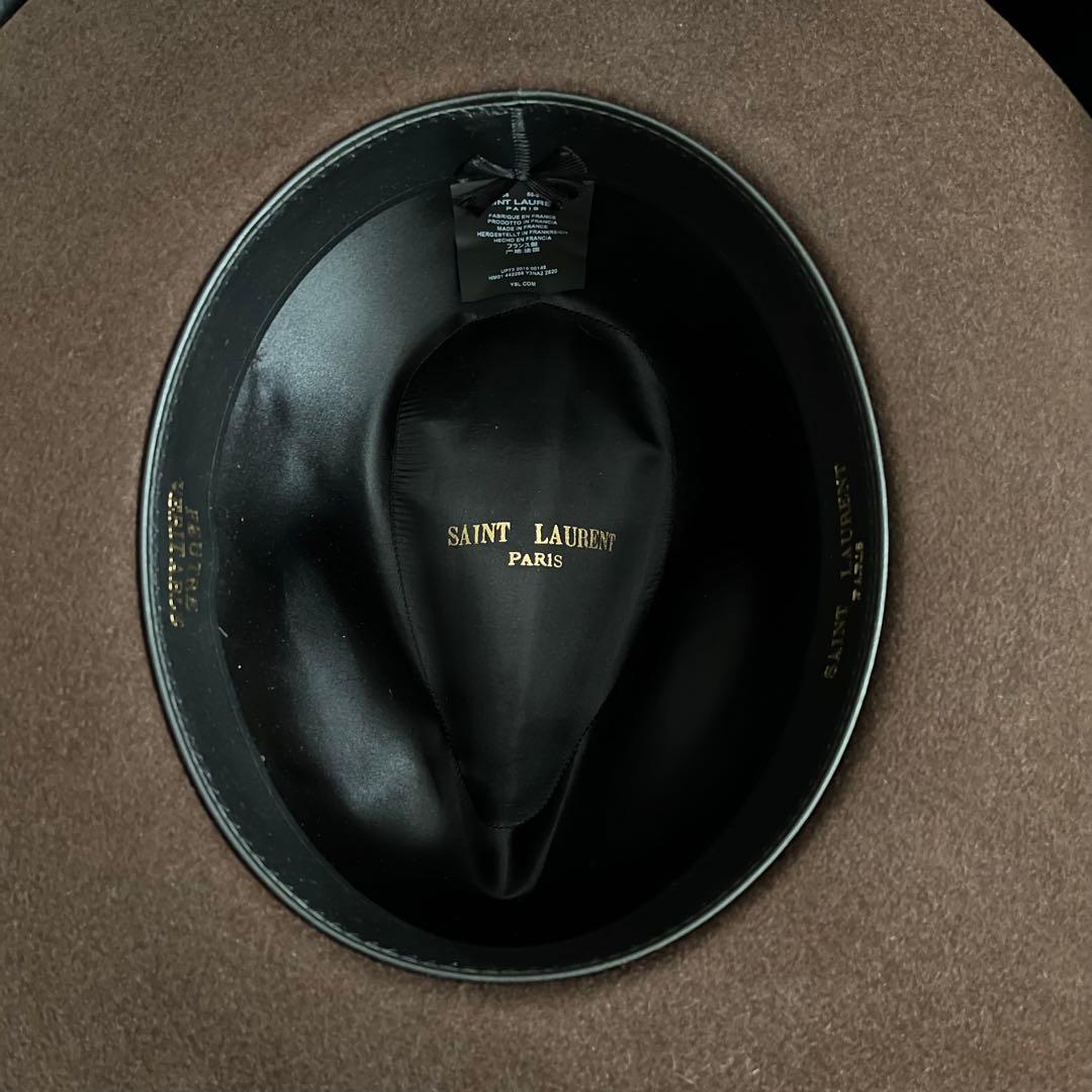 まっきー 新品！Saint Laurent Paris ハット ブラウン