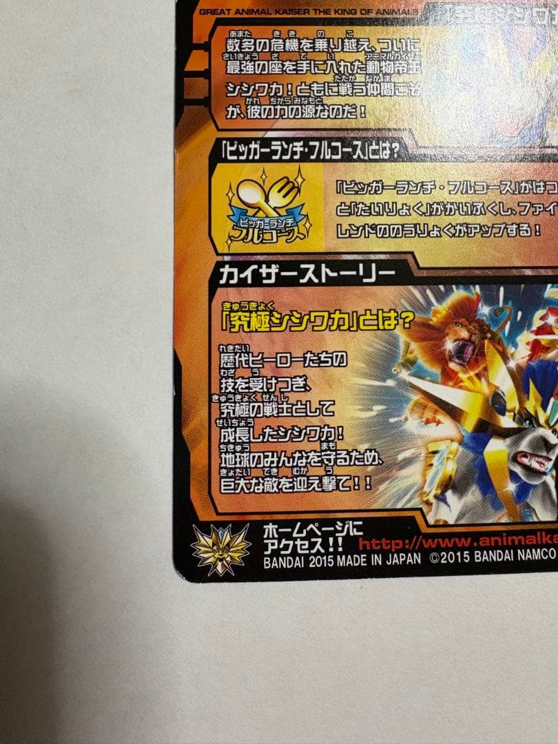 グレートアニマルカイザー　究極シシワカ　シュナイダー　太陽大接近