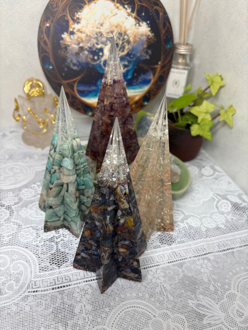 オルゴナイト 六角錐 ロシアンアマゾナイト