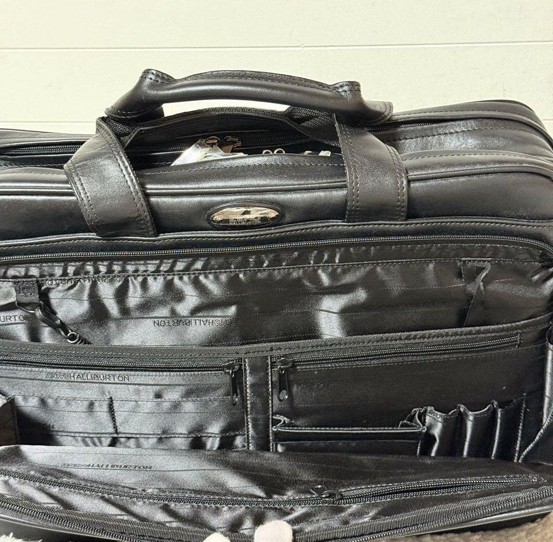 未使用　ゼロハリバートン　レザー　ビジネスバッグ　ブラック　大容量