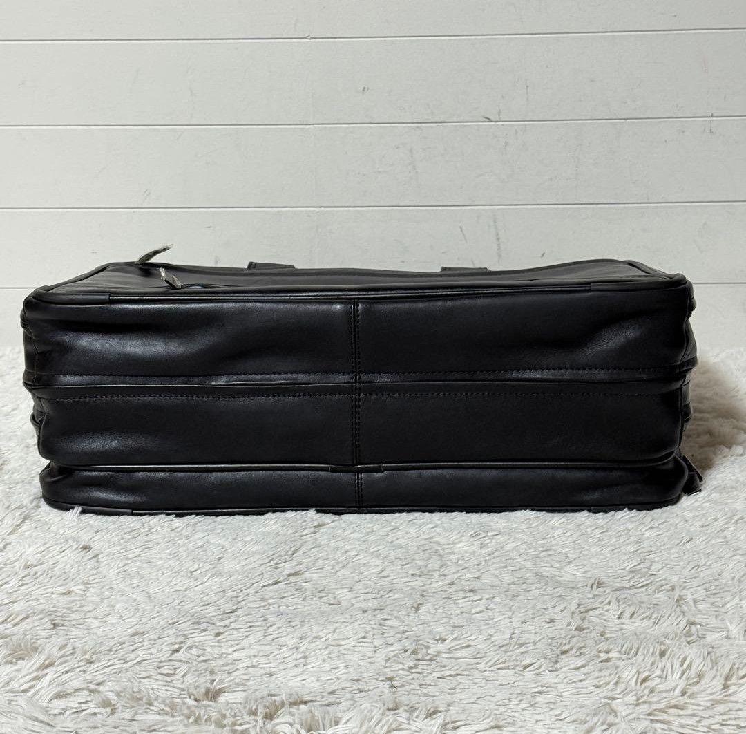 未使用　ゼロハリバートン　レザー　ビジネスバッグ　ブラック　大容量