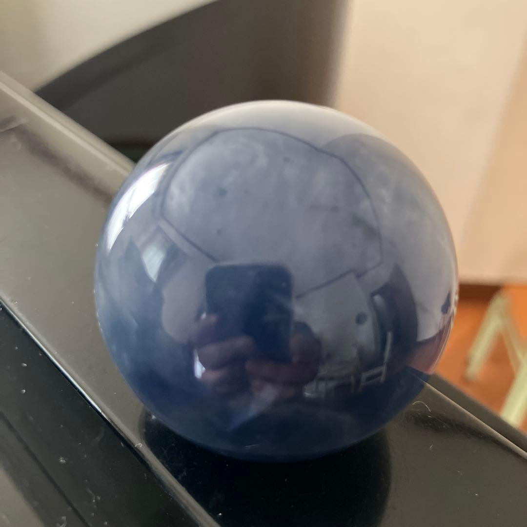 はち。さま専用マイカ入り！ブルーフローライト　スフィア　天然石置物　C204