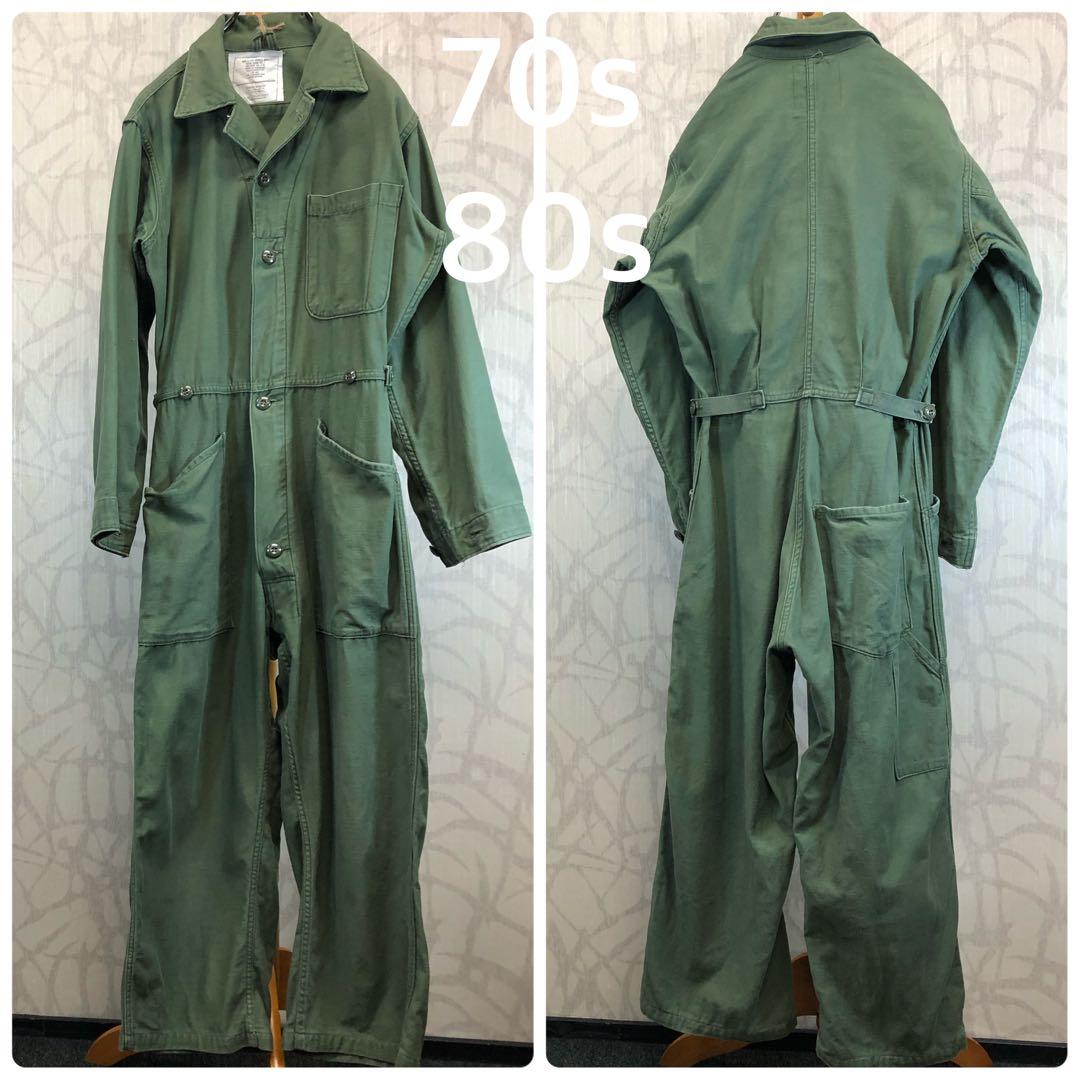 70s-80s US ARMY COVERALLS カバーオール つなぎ　R