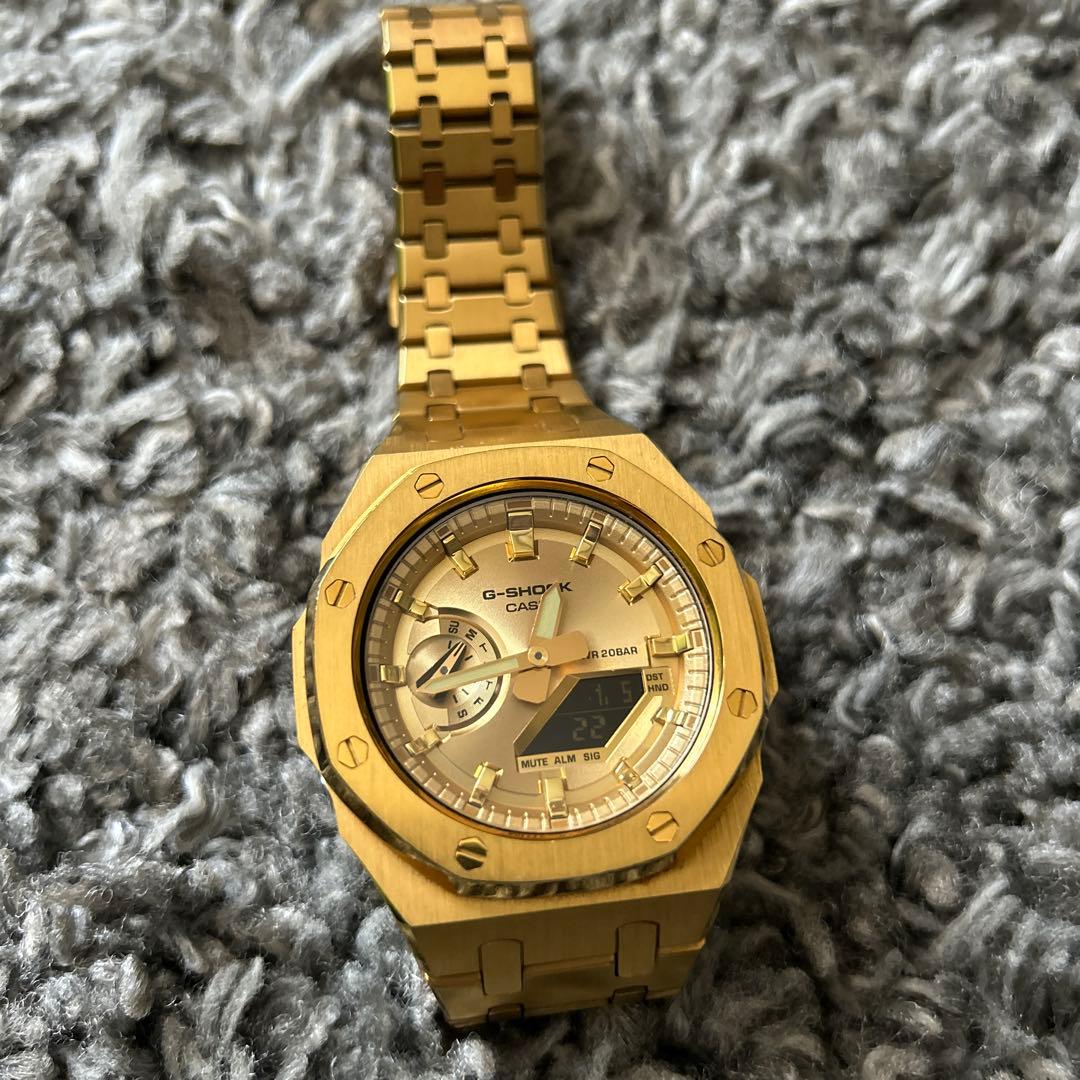 美品 G-SHOCK カシオーク ゴールド ga-2100 腕時計