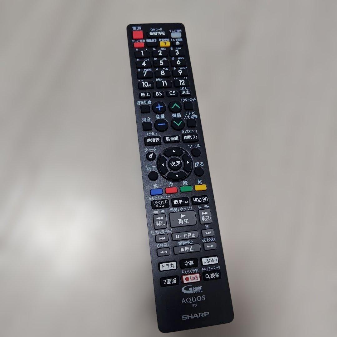 AQUOS　SHARP　Blu-rayレコーダー　2018年製　B-CASカード