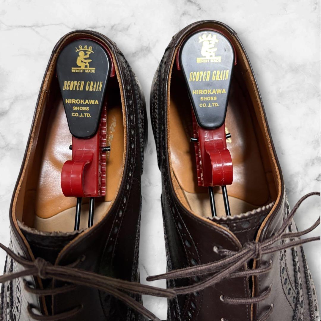 美品　SCOTCH GRAIN スコッチグレイン　ダークブラウン ウィングチップ