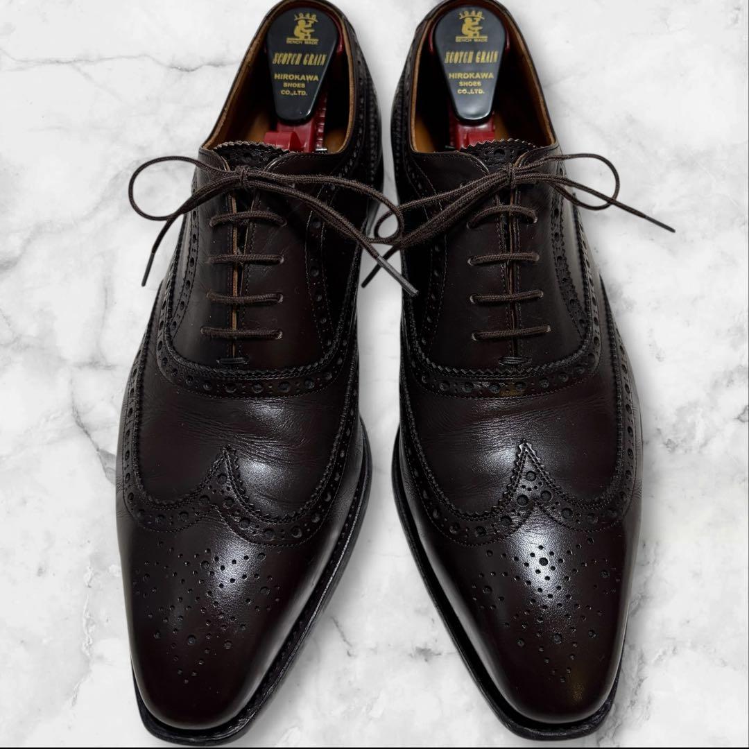 美品　SCOTCH GRAIN スコッチグレイン　ダークブラウン ウィングチップ