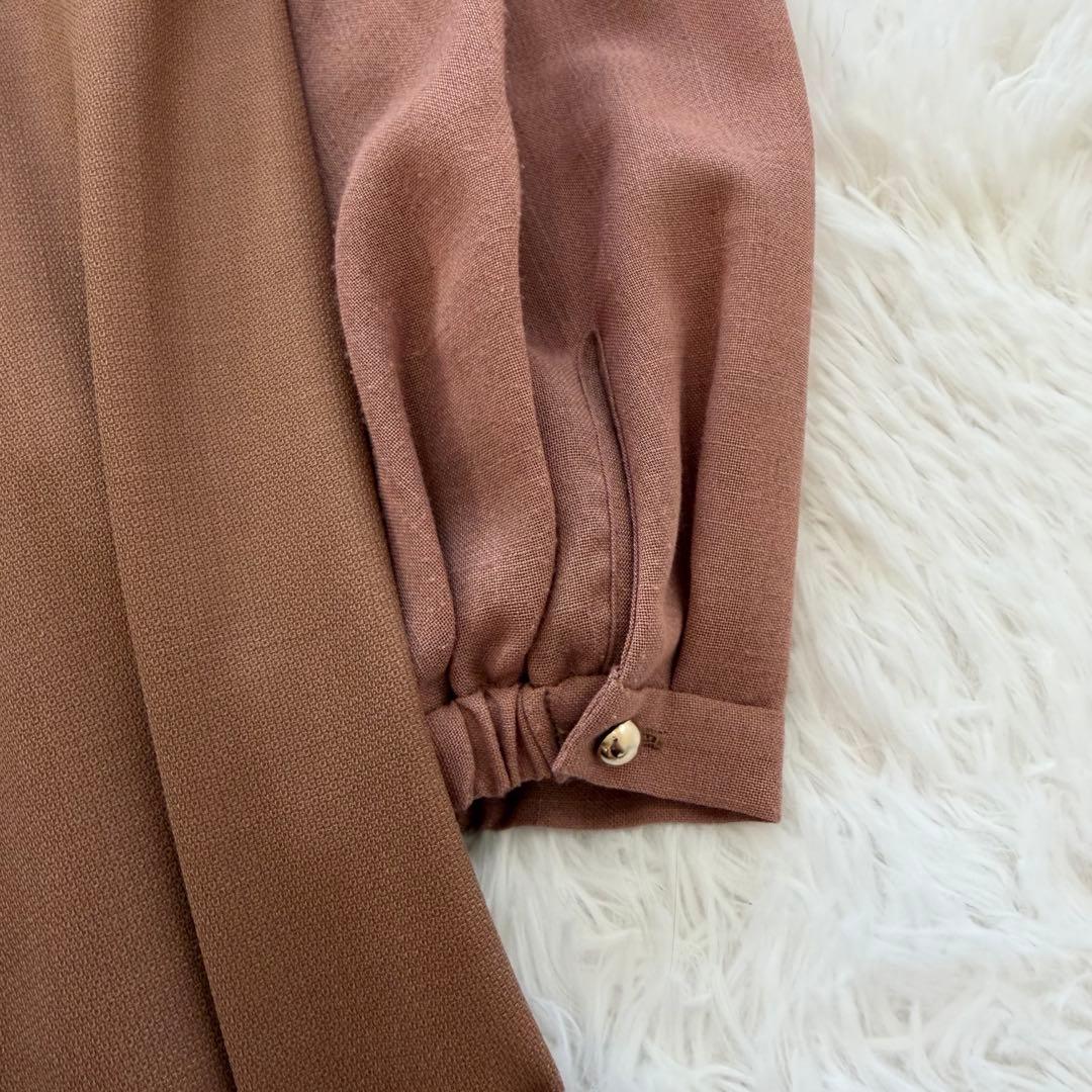 人気　24AW アナイ　シアーロングワンピース　シャツ　金ボタン　Aライン