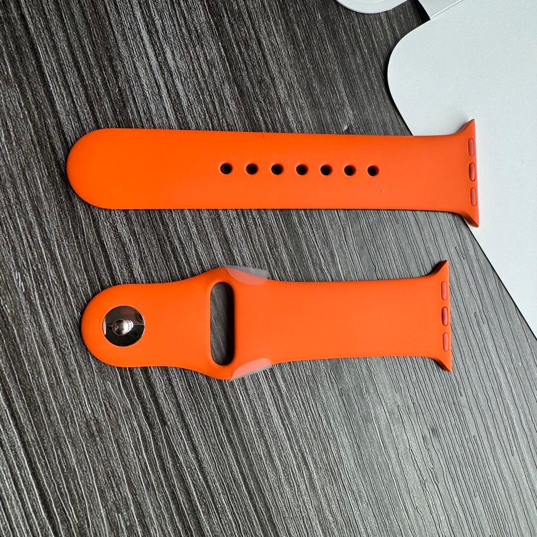2621 ほぼ未使用　Apple Watch エルメス　オレンジ　ラバーバンド