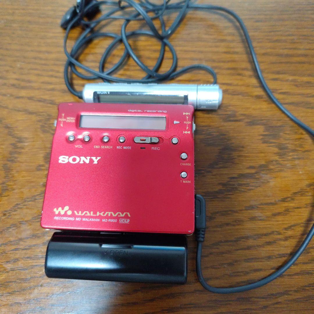 SONY MZ-R900 ポータブルMDプレーヤー 赤
