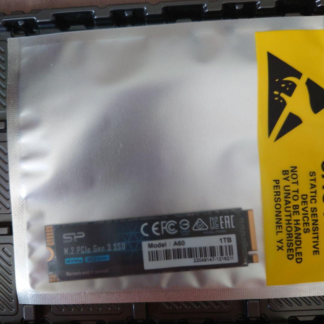 正常100%　SP A60 M.2 PCIe Gen 3 SSD 1TB
