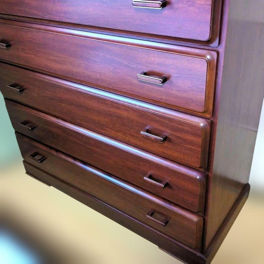 和箪笥 138㌢高 レトロ調 整理タンス チェスト