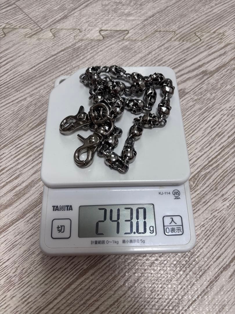 スカル　ウォレットチェーン　シルバー　archive opium Y2K