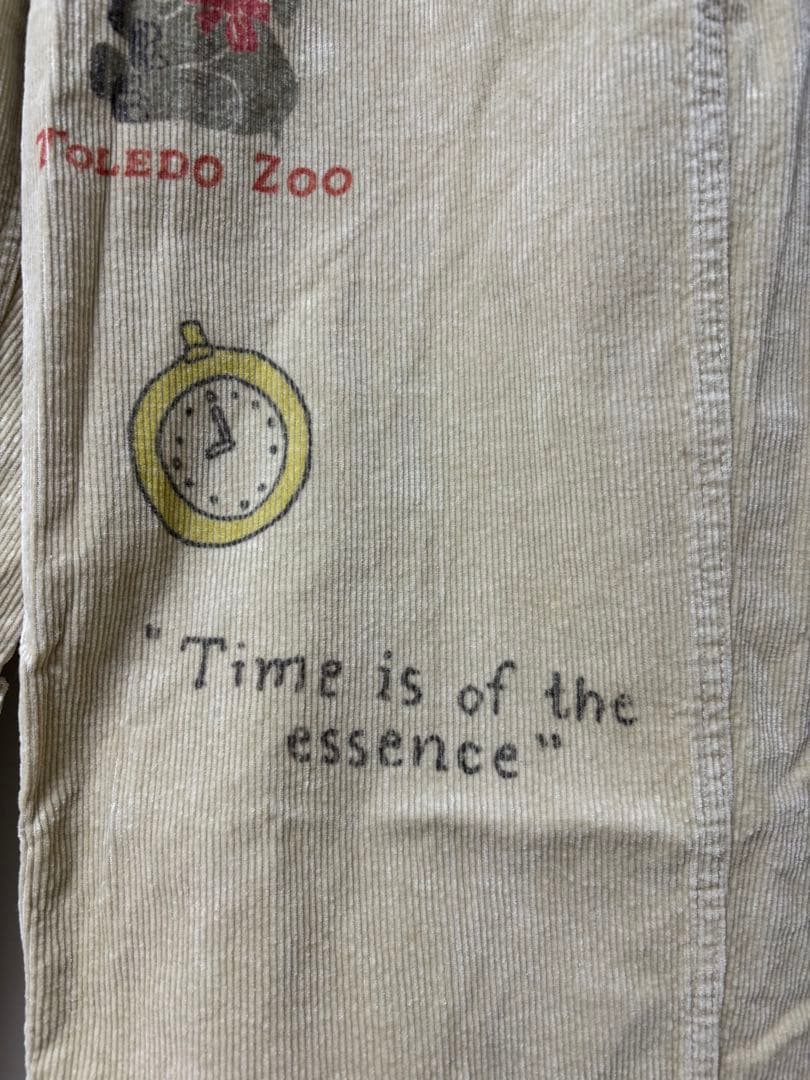 ANJI。DENIMDUGAREEメモリアルラクガキコーデュロイ