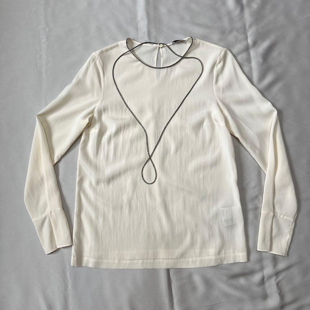 【最高級】BRUNELLO CUCINELLI ブルネロクチネリ シルクブラウス