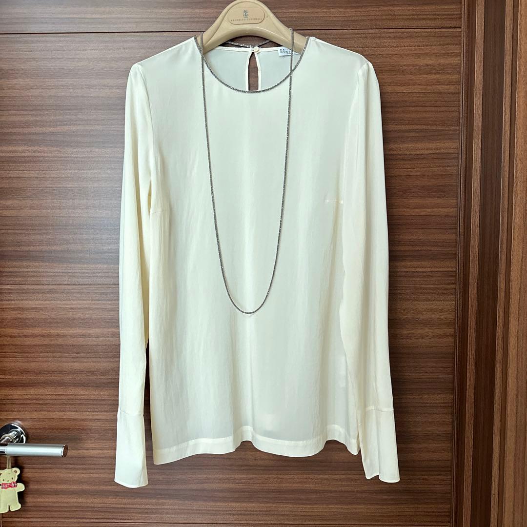 【最高級】BRUNELLO CUCINELLI ブルネロクチネリ シルクブラウス